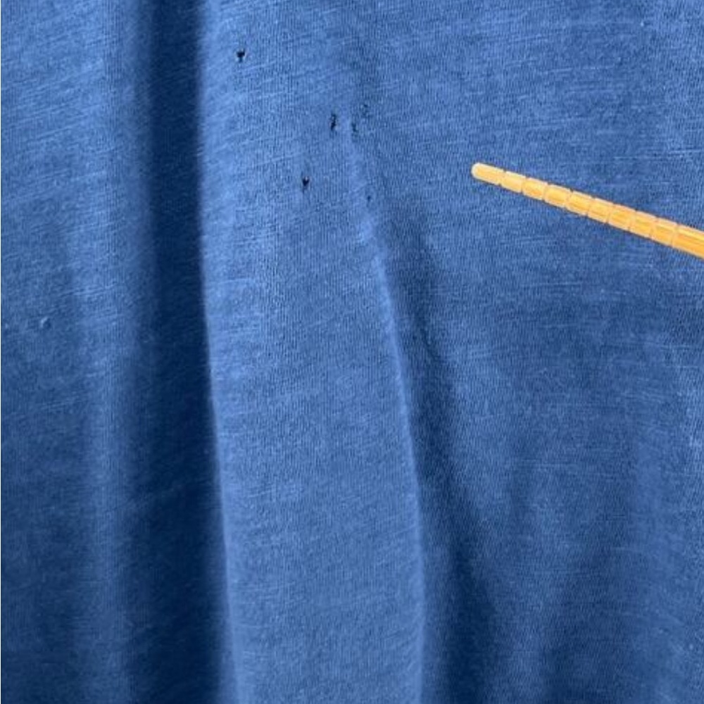 Eileen Fisher Navy Blue V-Neck Short Sleeve Tee XL - Picture 8 of 9